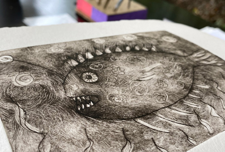 Drypoint Print Making Workshop with Steph Renshaw